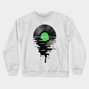 Vinyl LP Music Record Sunset Green Crewneck Sweatshirt